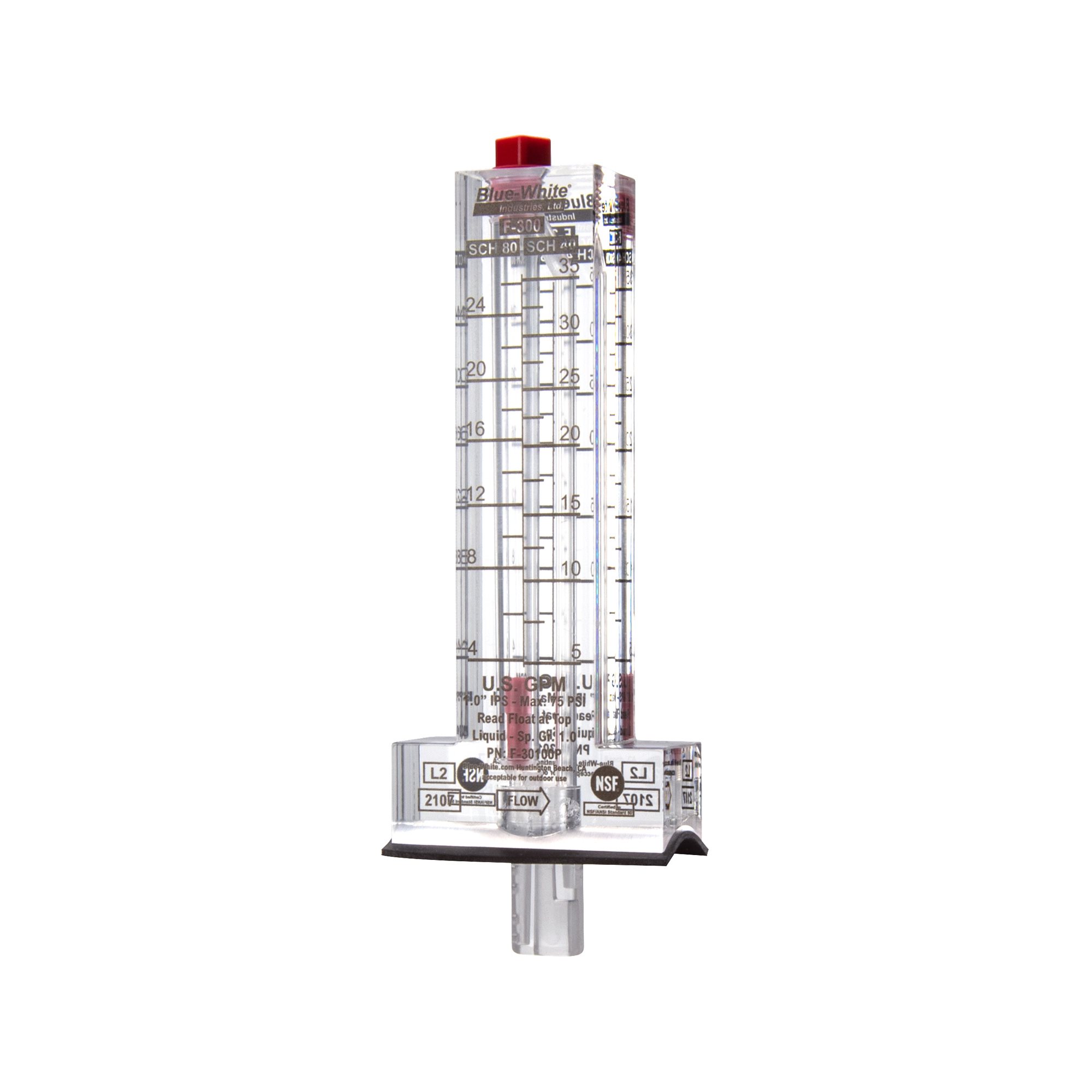 Blue-White Flow Meter For 1" Pipe