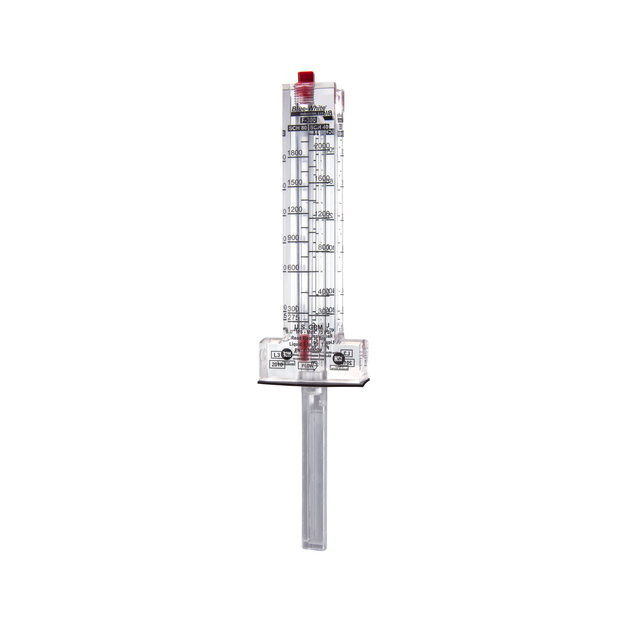 Blue-White Flow Meter For 8" Pipe