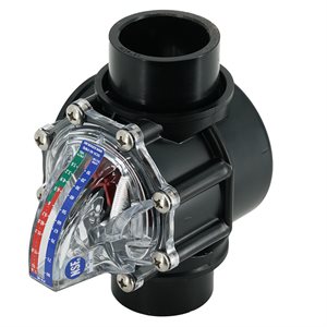 FlowVis Flow Meter 1.5", Check Valve Style