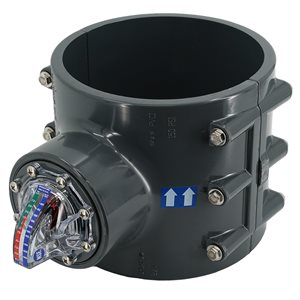 FlowVis Flow Meter 8" with Saddle Clamp