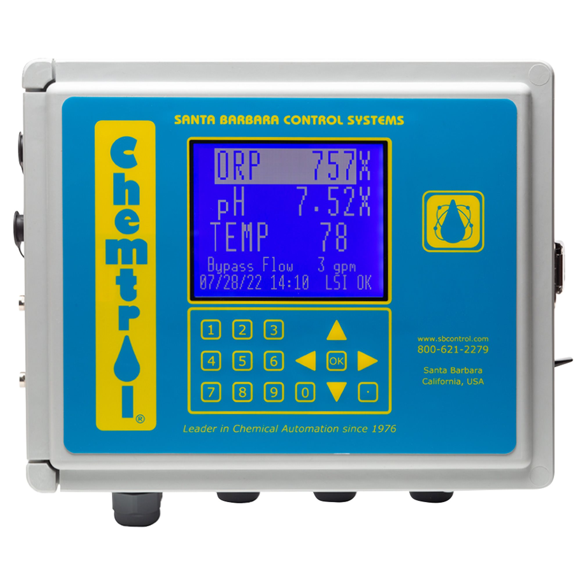 CHEMTROL PC-1500 CONTROLLER PPM / PH TEMP MONITOR, PWFS & FCA