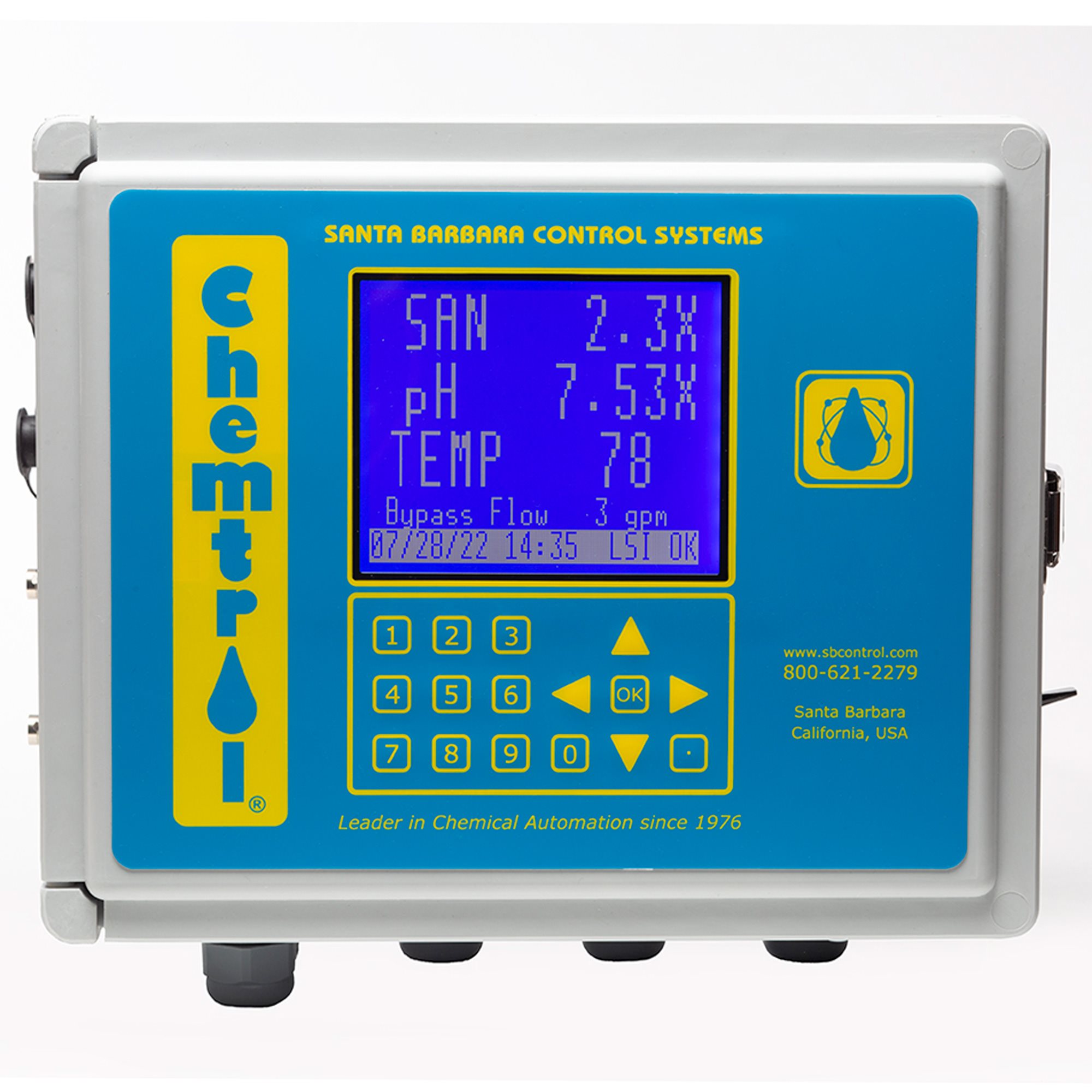 CHEMTROL PC-1555 CONTROLLER PPM / PH TEMP MONITOR, PWFS & FCA