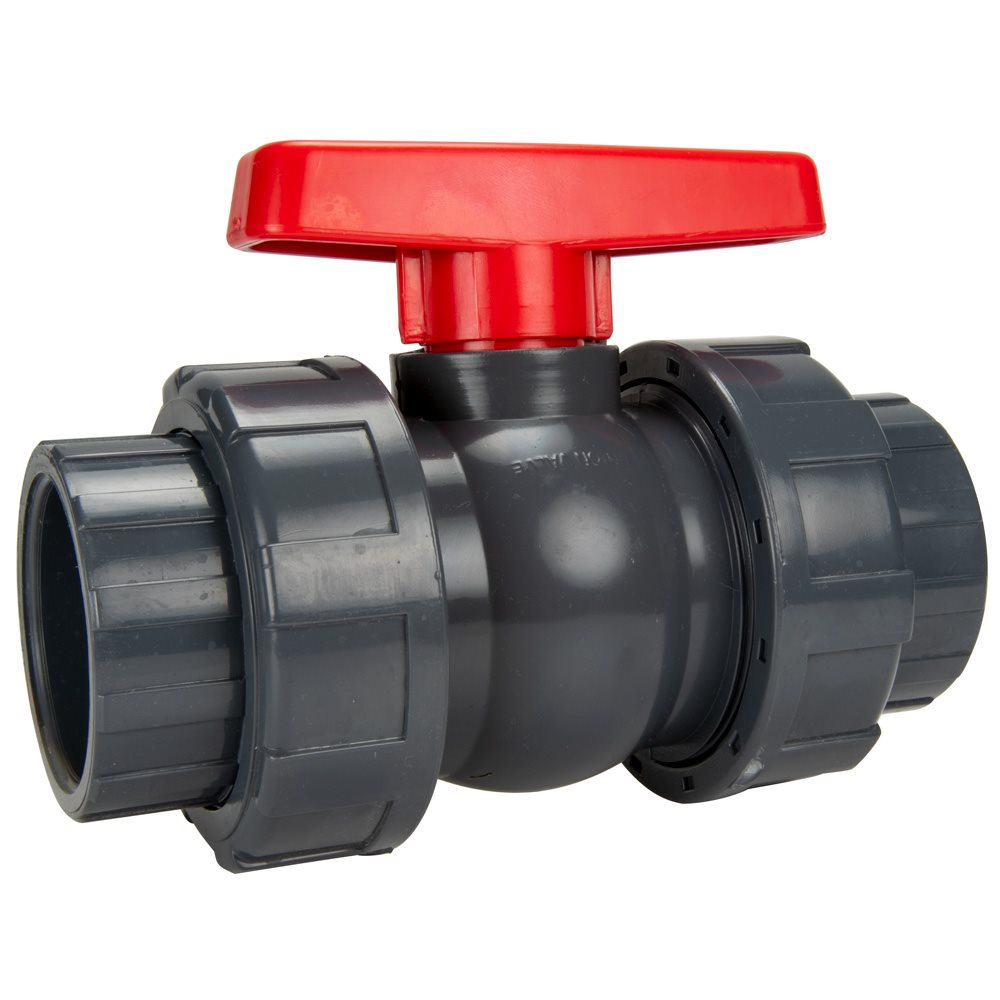 Hayward True Union Compact Ball Valve, Gray 2"