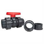 Hayward True Union Compact Ball Valve, Gray 2"