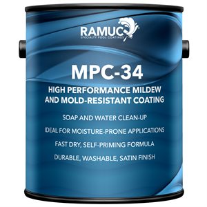 Ramuc MPC-34 Mildew & Mold Resistant Coating, White, Gallon