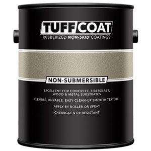 Tuff Coat UT-100 Non-Submersible Deck Coating, Smooth Texture, Gallon