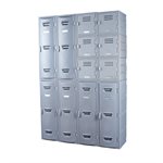 Remcon Plastic Locker, 12 in x 12 in Flat Top