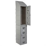 Remcon XL Plastic Locker, 15 in x 36 in Sloped Top