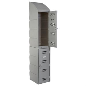 Remcon XL Plastic Locker, 15 in x 36 in Sloped Top
