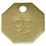 Checking Tags - Brass Style H, Numbered, 301-400