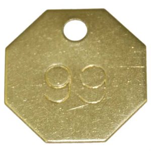 Checking Tags - Brass Style H, Numbered, 301-400