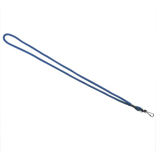 RecSupply Lanyard, 1 / 8" Round Cord, Swivel Hook, Blue
