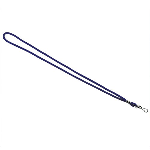 RecSupply Lanyard, 1 / 8" Round Cord, Swivel Hook, Navy