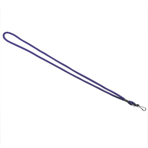 RecSupply Lanyard, 1 / 8" Round Cord, Swivel Hook, Purple