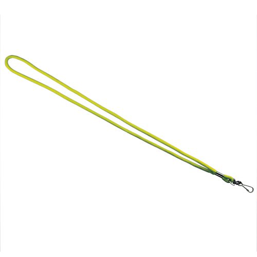 RecSupply Lanyard, 1 / 8" Round Cord, Swivel Hook, Yellow
