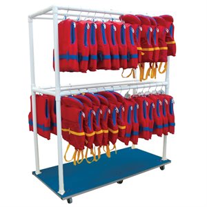 Life Vest Storage Cart, 60 to 70 Vest Capacity