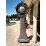 EcoJet Hurricane Portable Misting Fan, 26 Gallon Reservoir, Gray