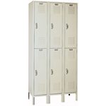 Lyon Double Tier Metal Locker, 6 openings, 12"W x 12"D x 36"H