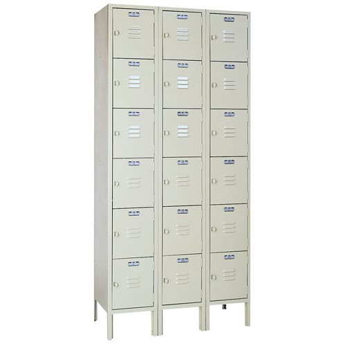 Lyon Multiple Tier Metal Locker, 18 openings, 12"W x 15"D x 12"H