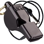 Fox 40 Mini Whistle with Lanyard, Black