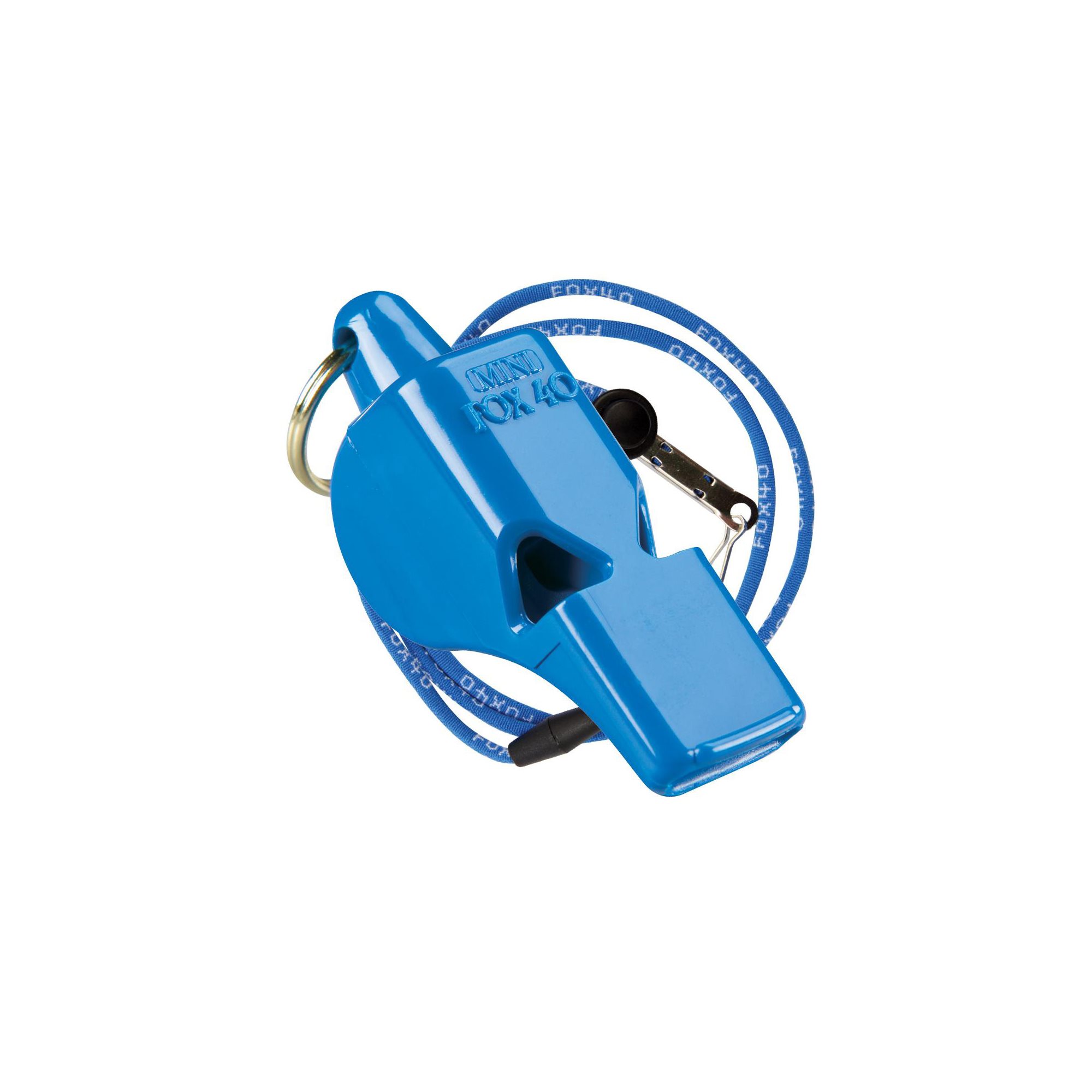 Fox 40 Mini Whistle with Lanyard, Blue