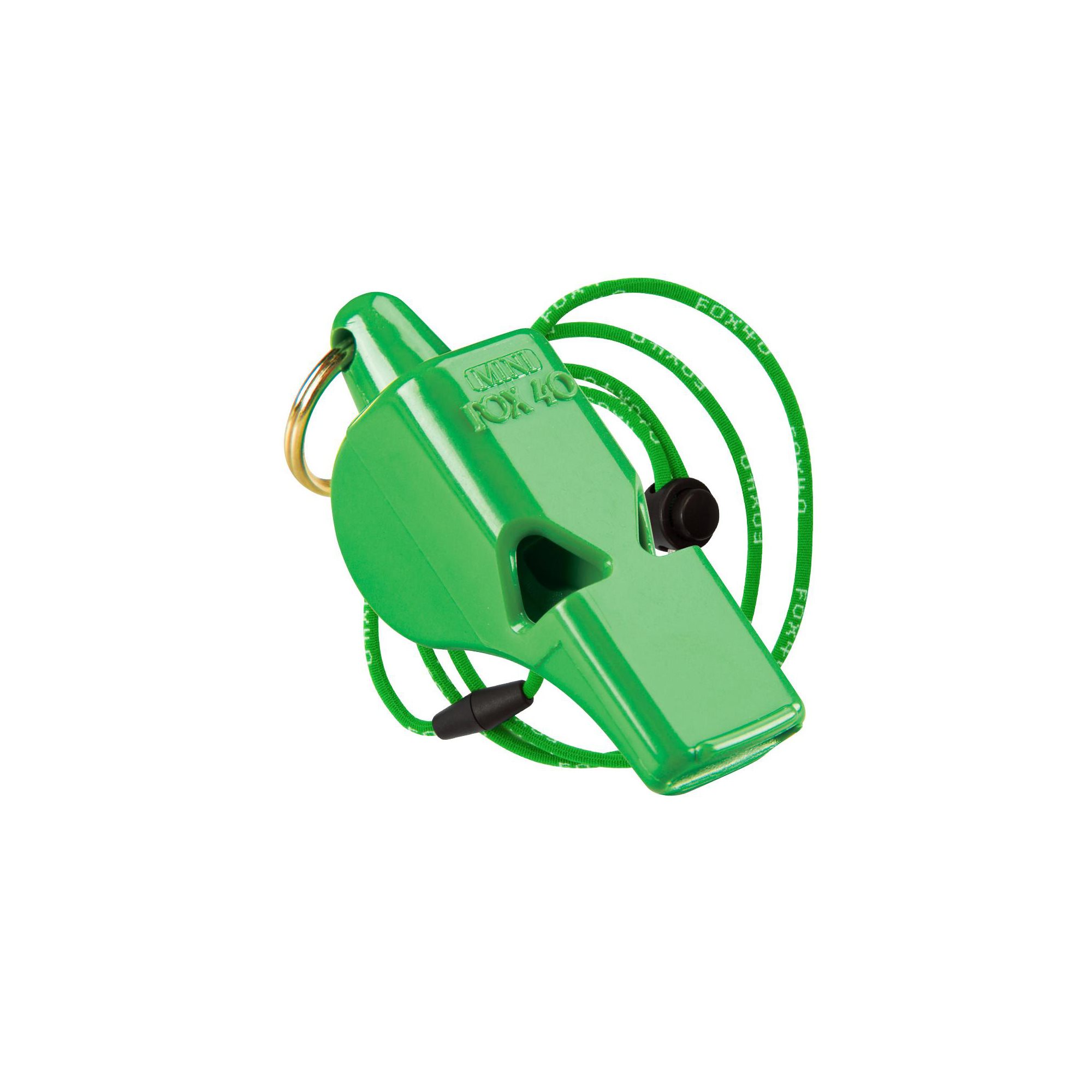 Fox 40 Mini Whistle with Lanyard, Neon Green