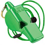 Fox 40 Mini Whistle with Lanyard, Neon Green