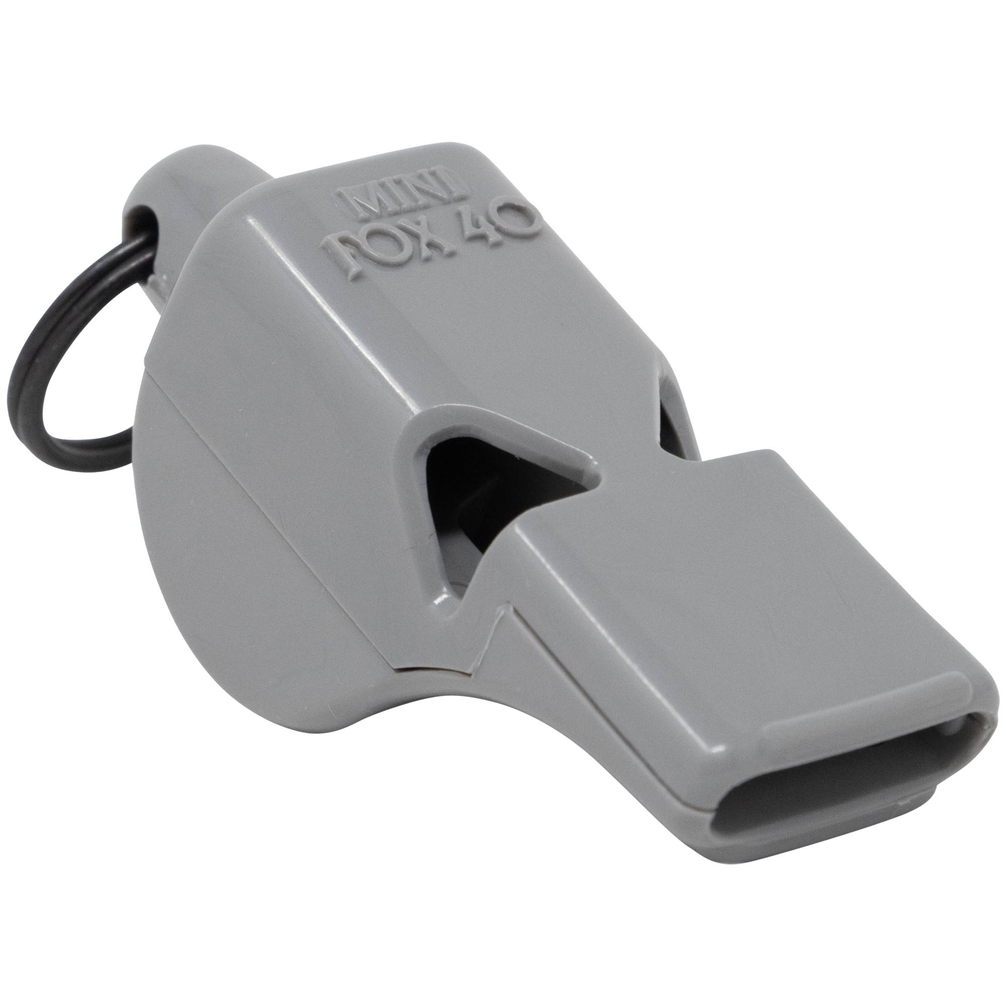 Fox 40 Mini Whistle With Lanyard, Gray