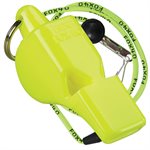 Fox 40 Mini Whistle with Lanyard, Neon Yellow