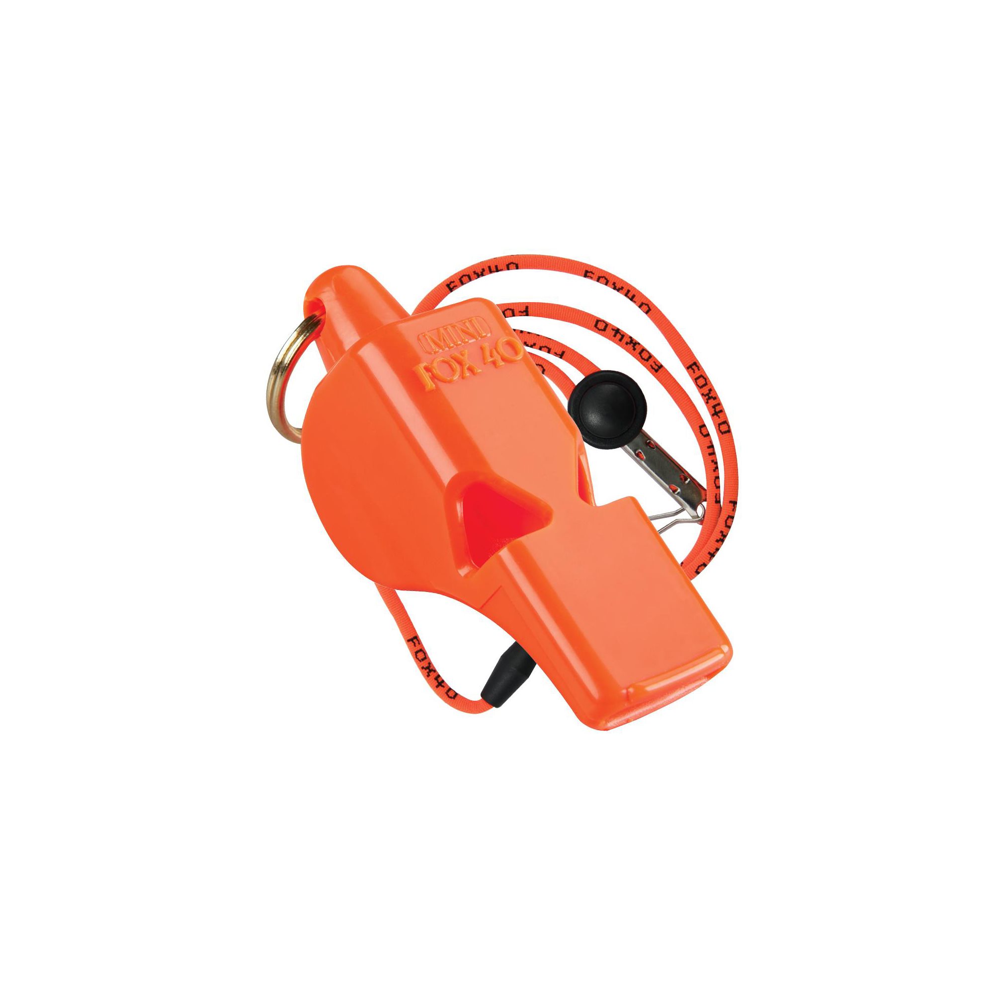 Fox 40 Mini Whistle with Lanyard, Orange