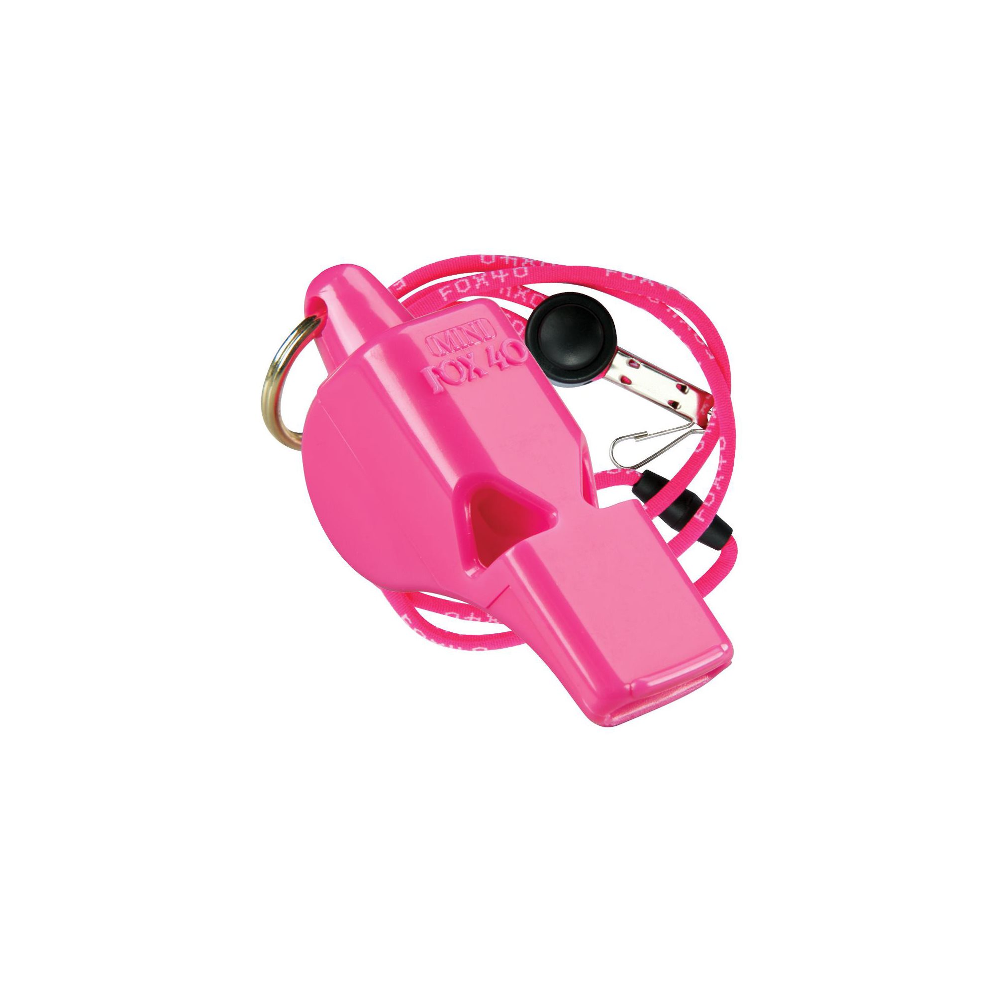 Fox 40 Mini Whistle with Lanyard, Pink