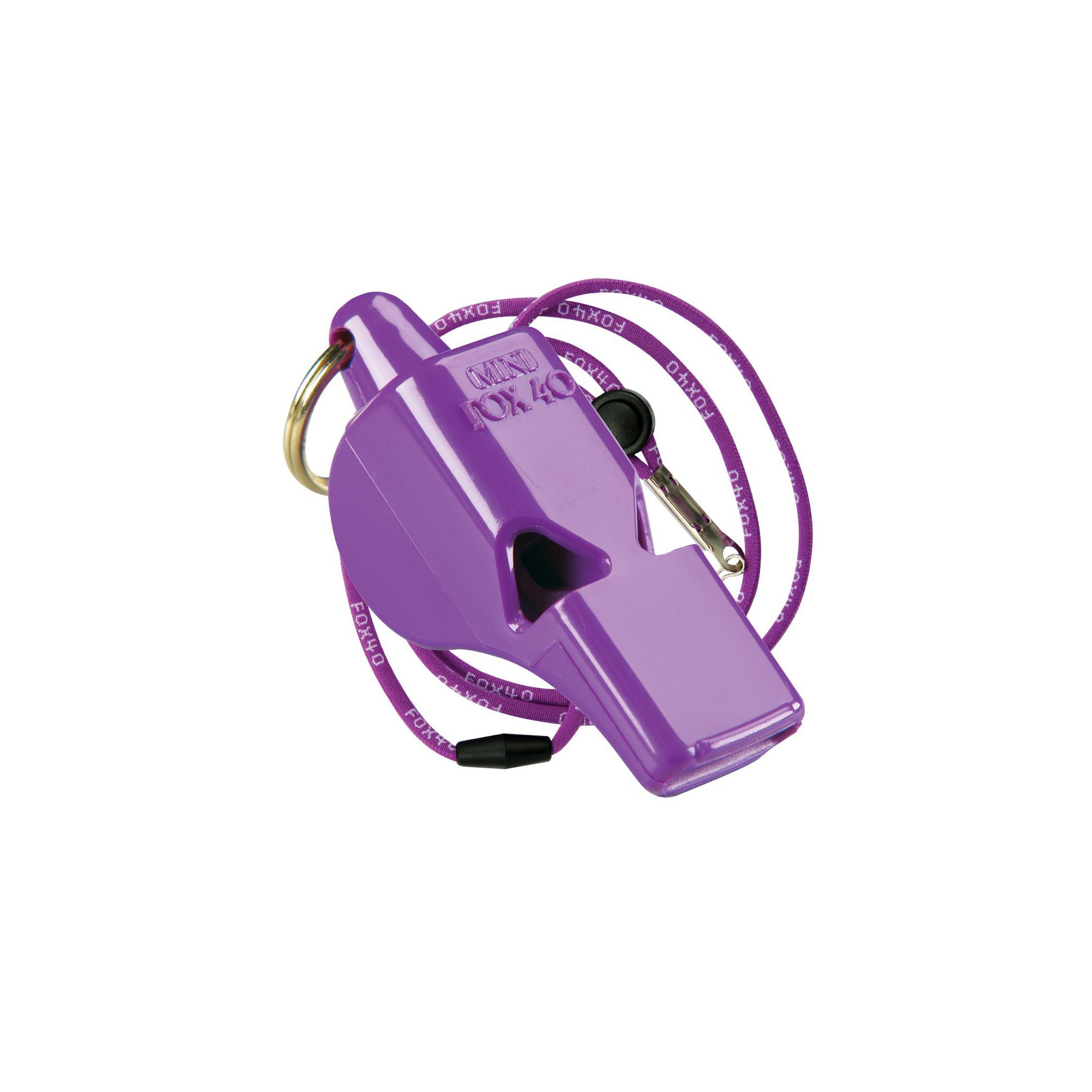 Fox 40 Mini Whistle with Lanyard, Purple