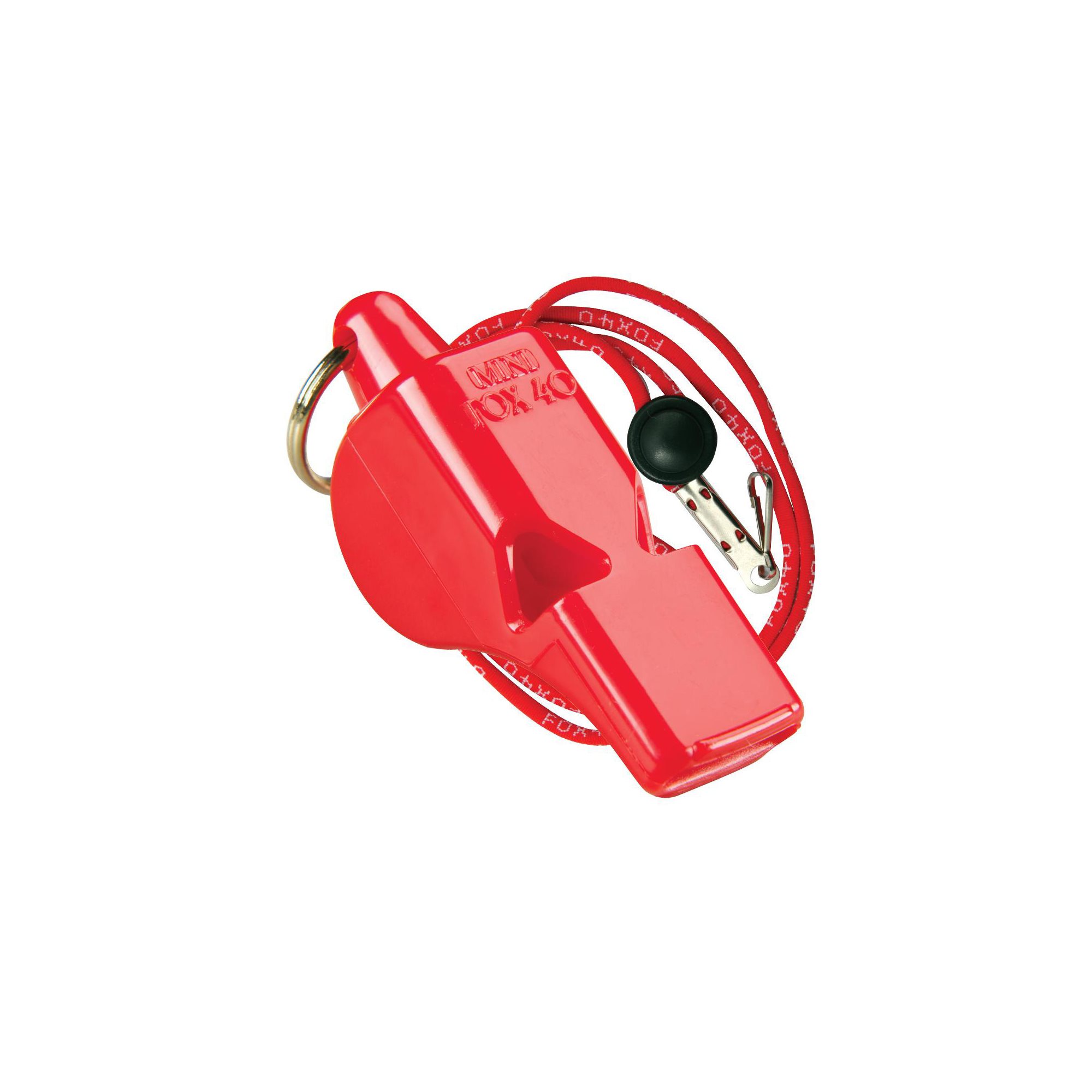 Fox 40 Mini Whistle with Lanyard, Red