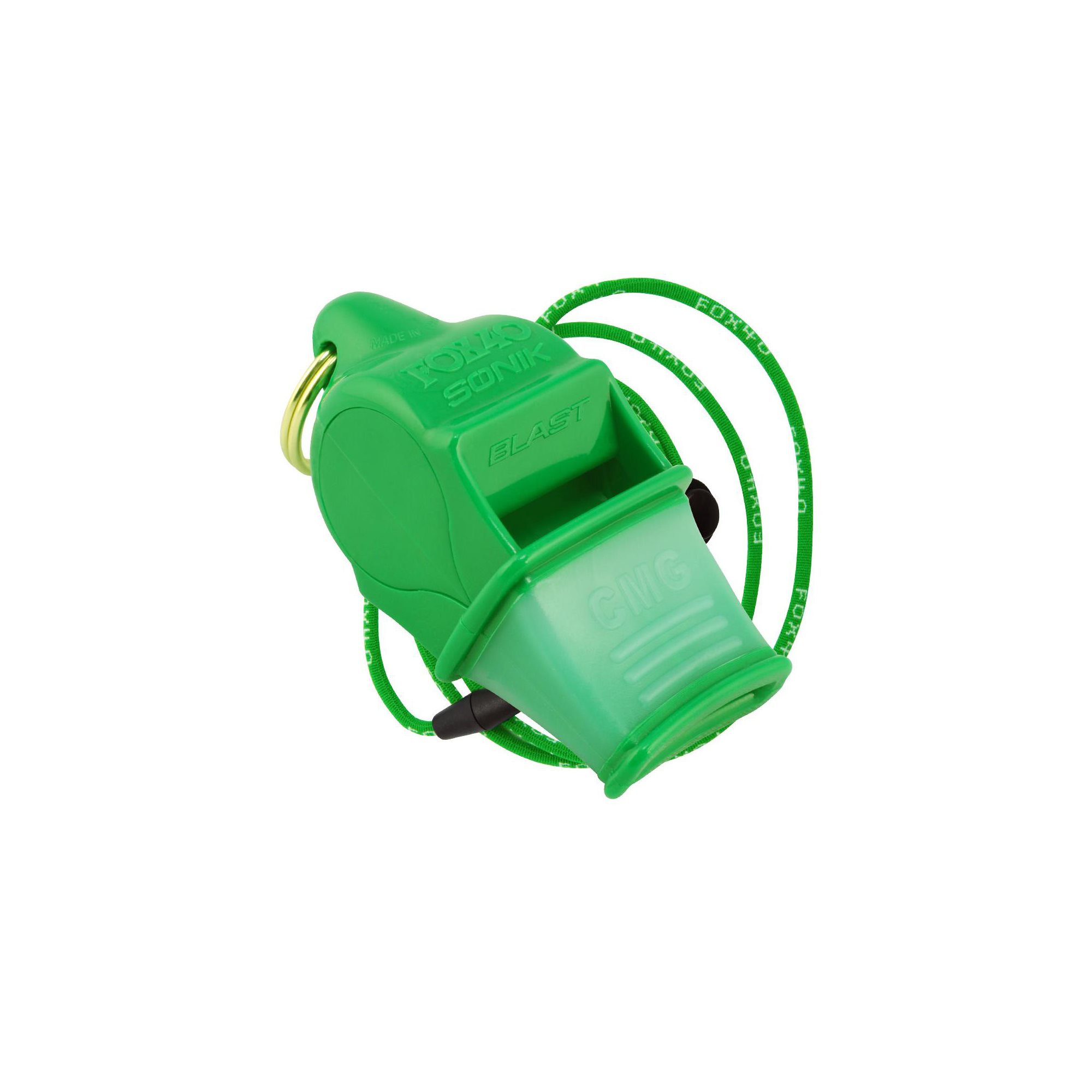 Fox 40 Sonik Blast CMG Whistle with Lanyard, Neon Green