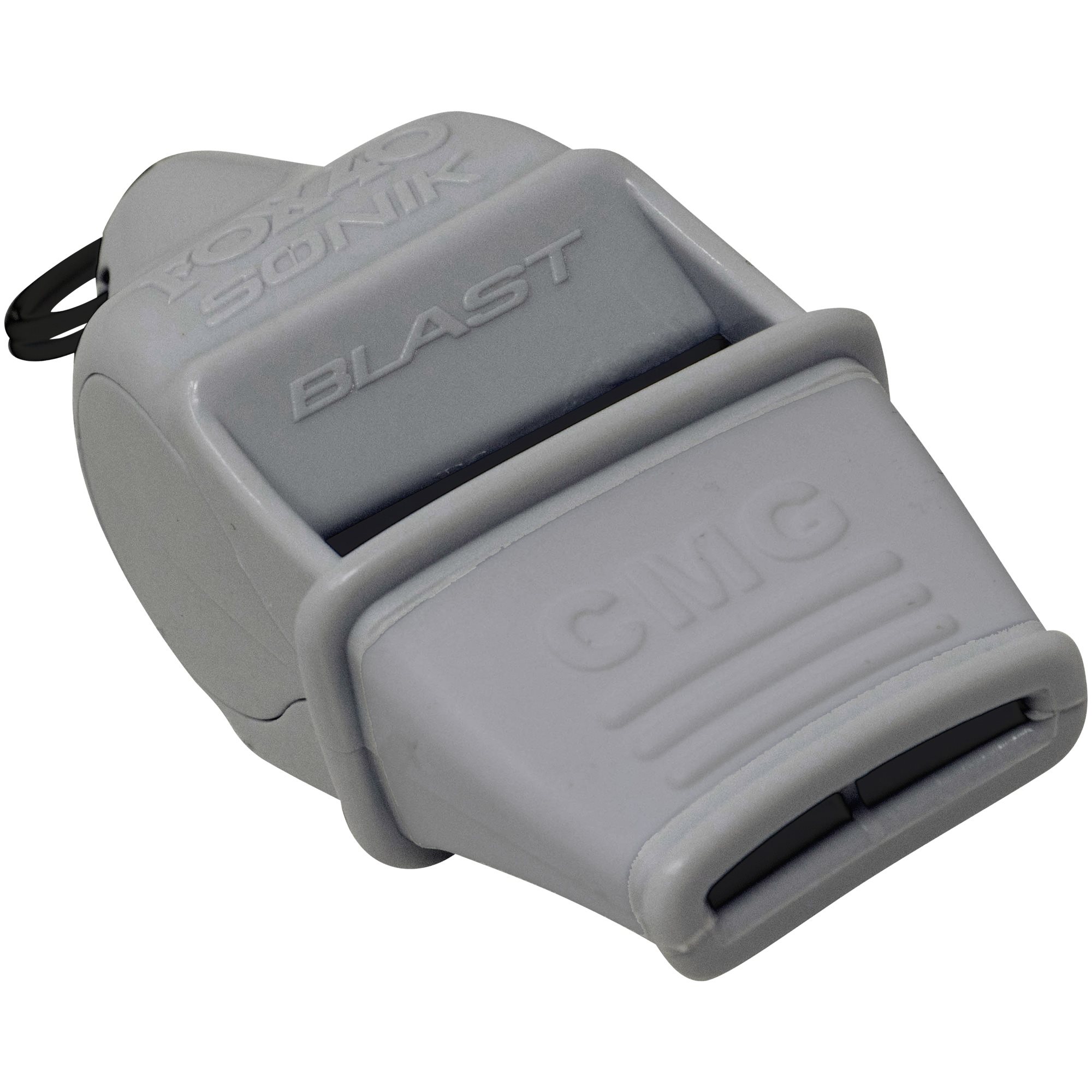 Fox 40 Sonik Blast CMG Whistle With Lanyard, Gray