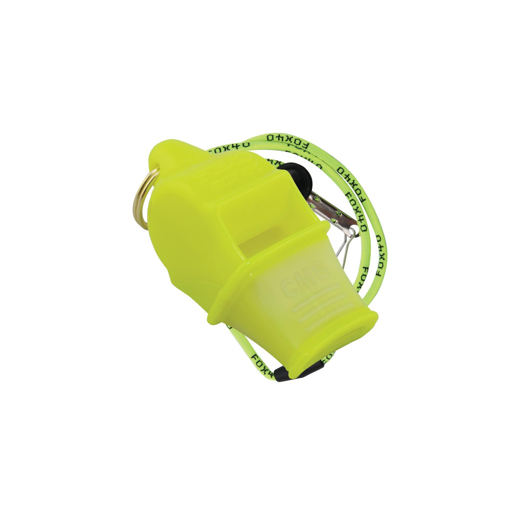 Fox 40 Sonik Blast CMG Whistle with Lanyard, Neon Yellow