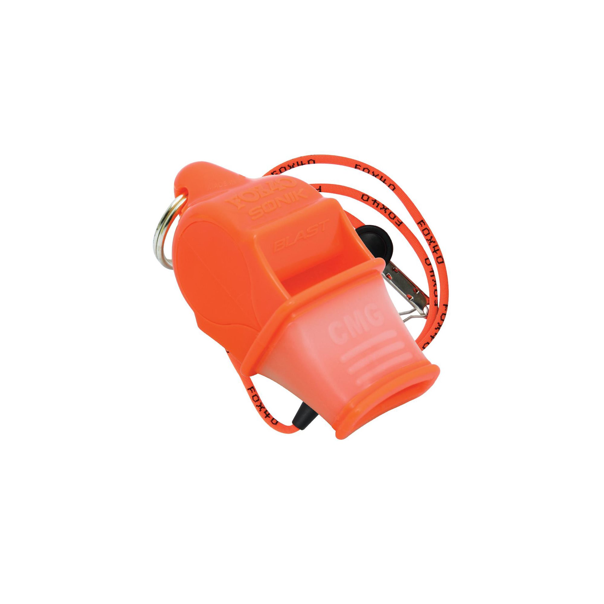 Fox 40 Sonik Blast CMG Whistle with Lanyard, Orange
