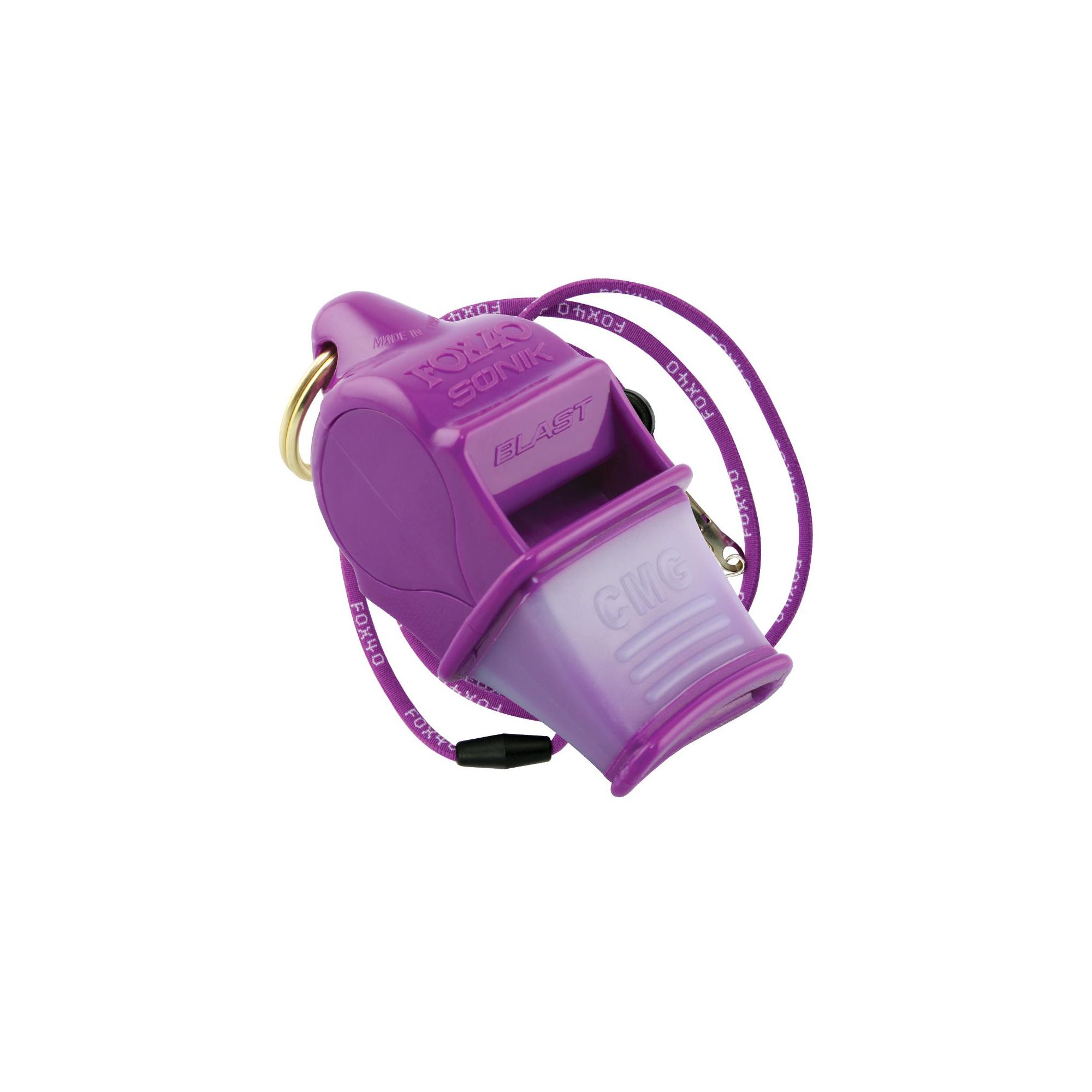 Fox 40 Sonik Blast CMG Whistle with Lanyard, Purple