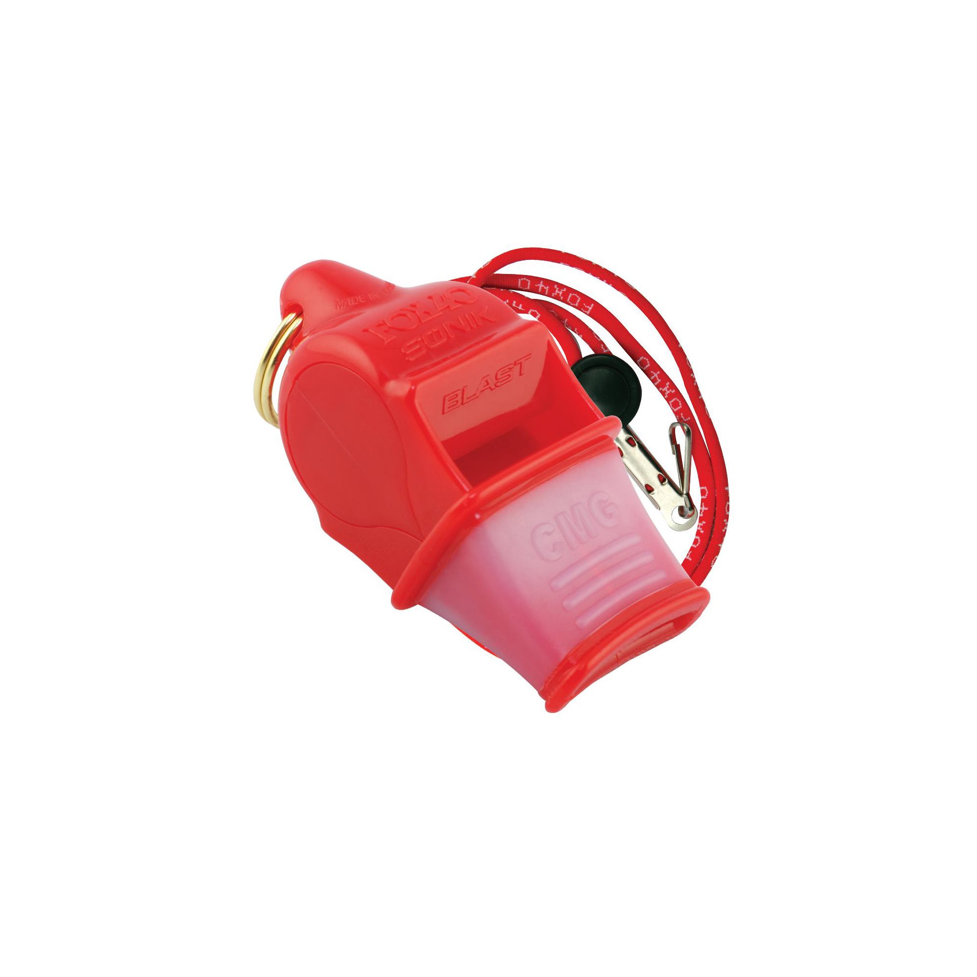Fox 40 Sonik Blast CMG Whistle with Lanyard, Red