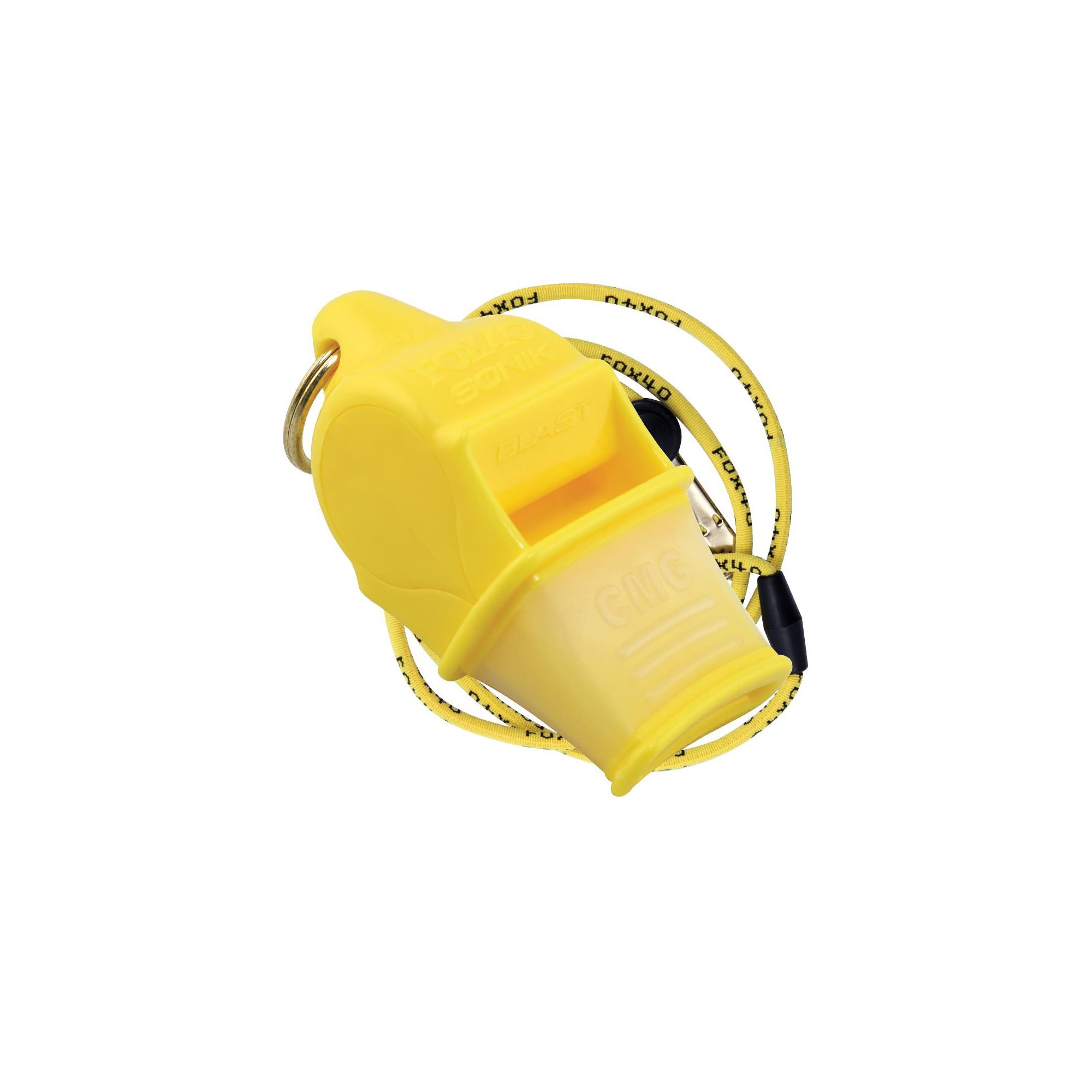 Fox 40 Sonik Blast CMG Whistle with Lanyard, Yellow