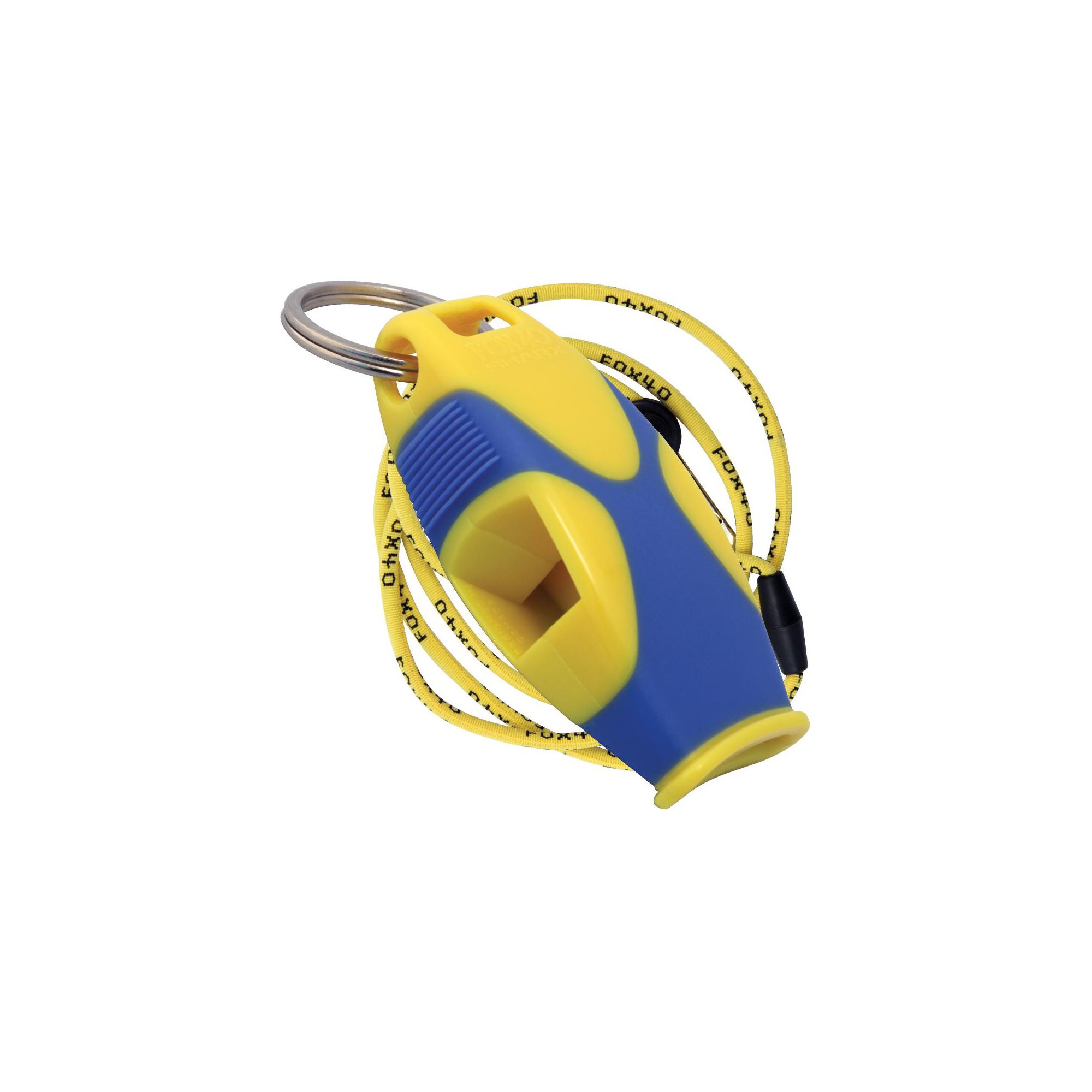 Fox 40 Sharx Whistle with Lanyard, Yellow / Blue