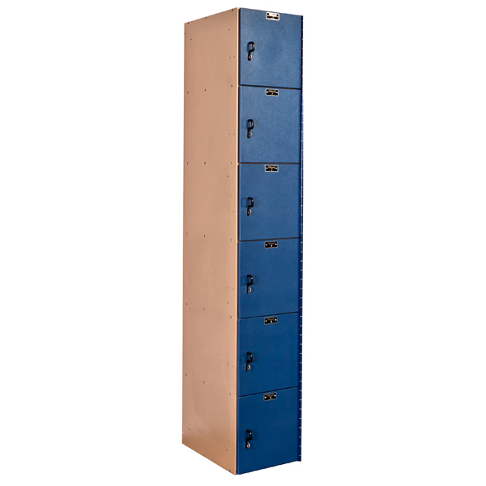 AquaMax Solid Plastic Locker 18" x 72", 6-Openings, Taupe
