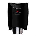 World Dryer SmartDri Hand Dryer, Black Aluminum