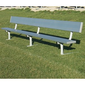 Aluminum Bench with Backrest, Outdoor, 12 ft.