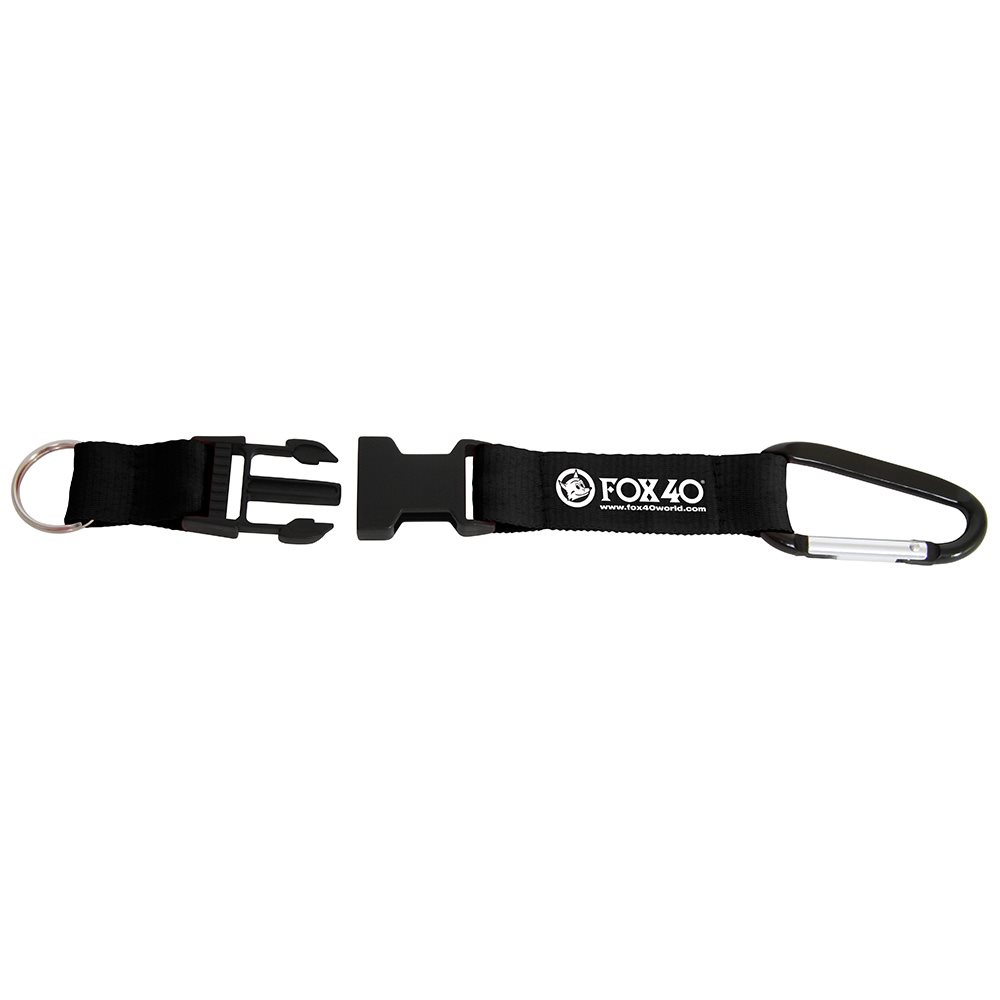 Fox 40 Quick Release Strap With Carabiner, Black