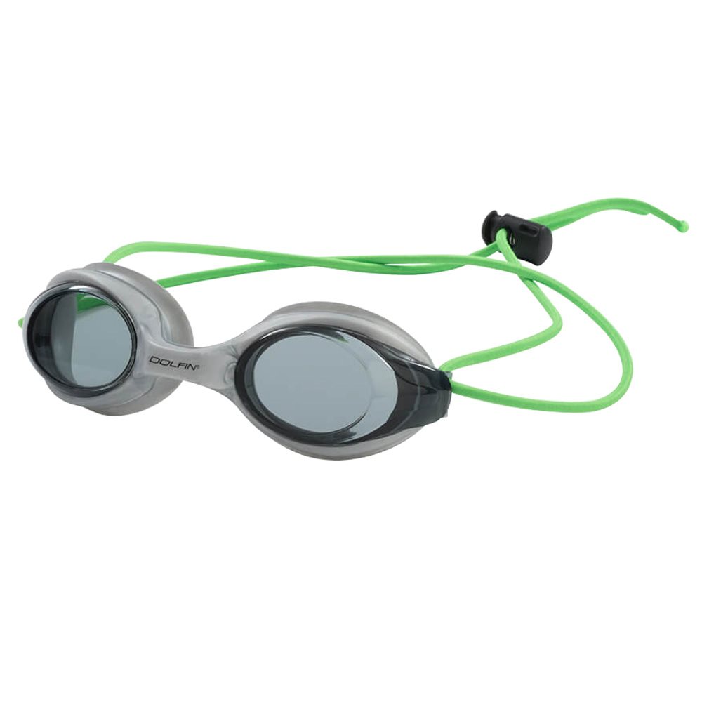 Dolfin Bungee Racer Goggle, Silver / Green