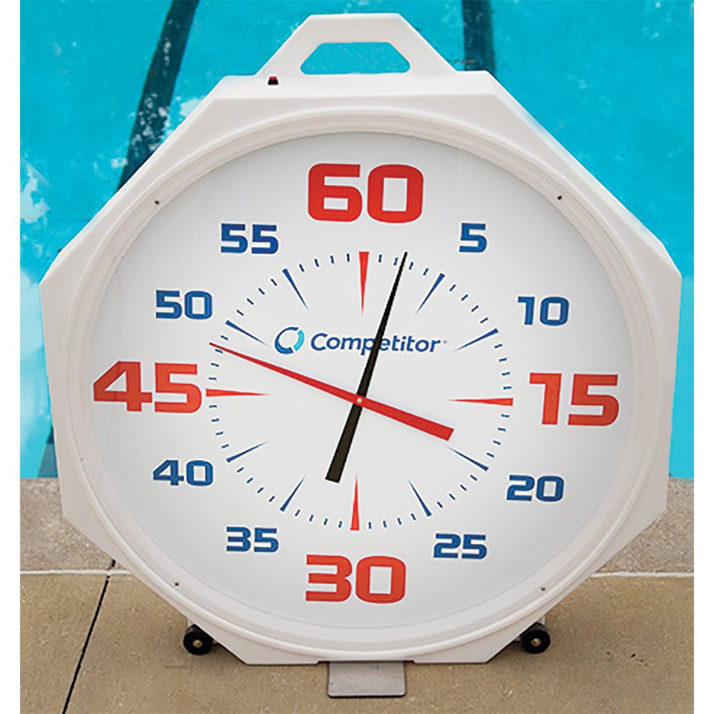 Competitor 37 inch Pace Clock, Battery Operated, White Face