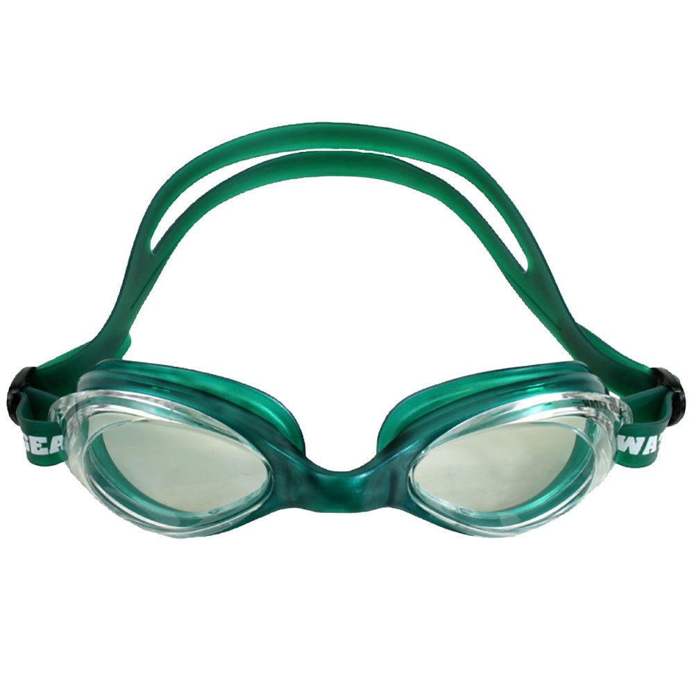 Water Gear Razor Anti-Fog Goggle, Clear / Green