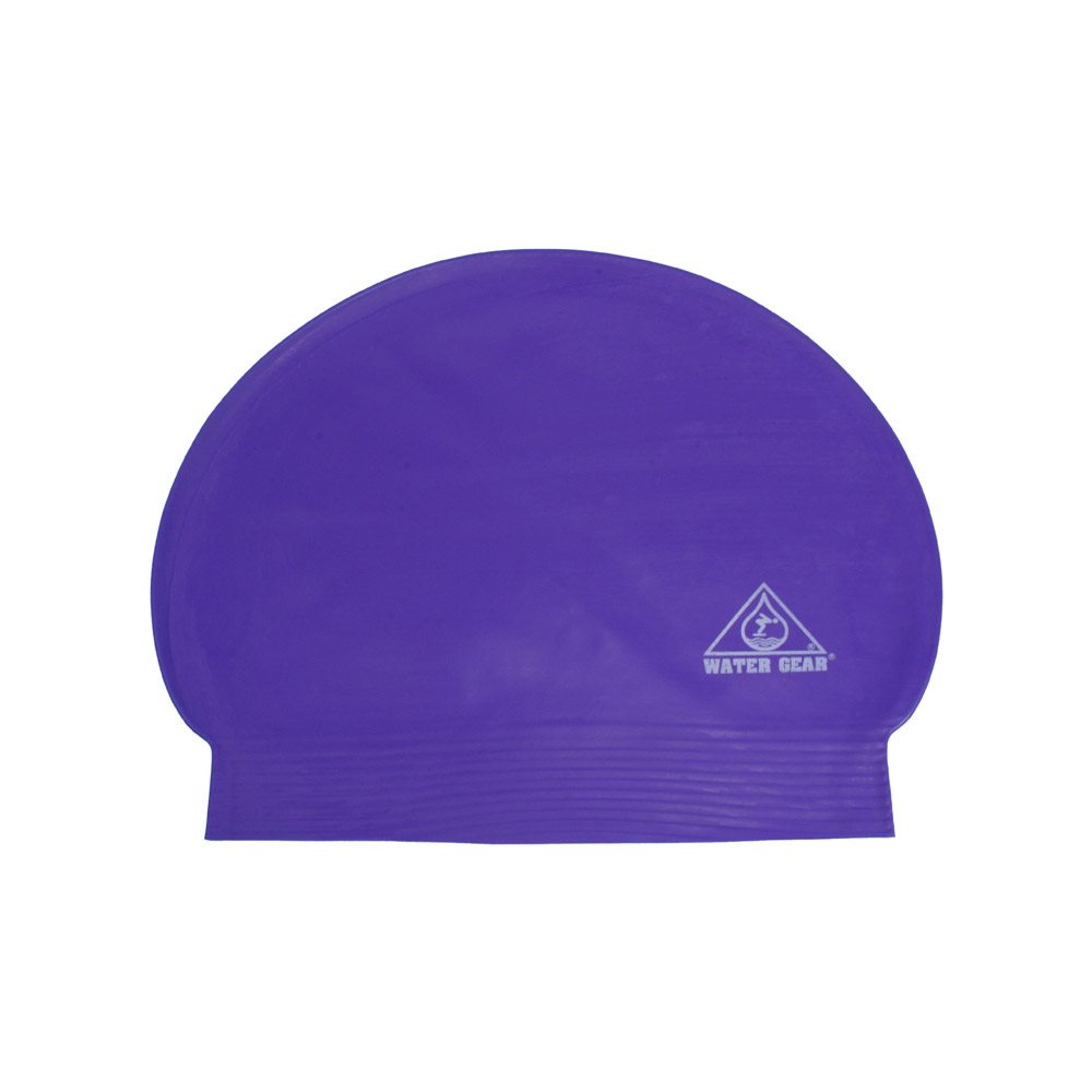 Water Gear Latex Swim Cap, Purple