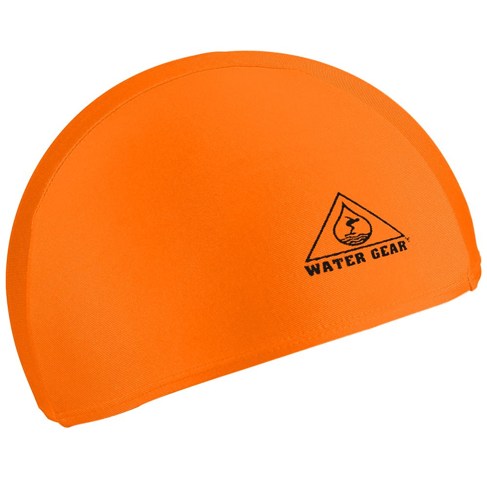 Water Gear Lycra Swim Cap, Neon Orange
